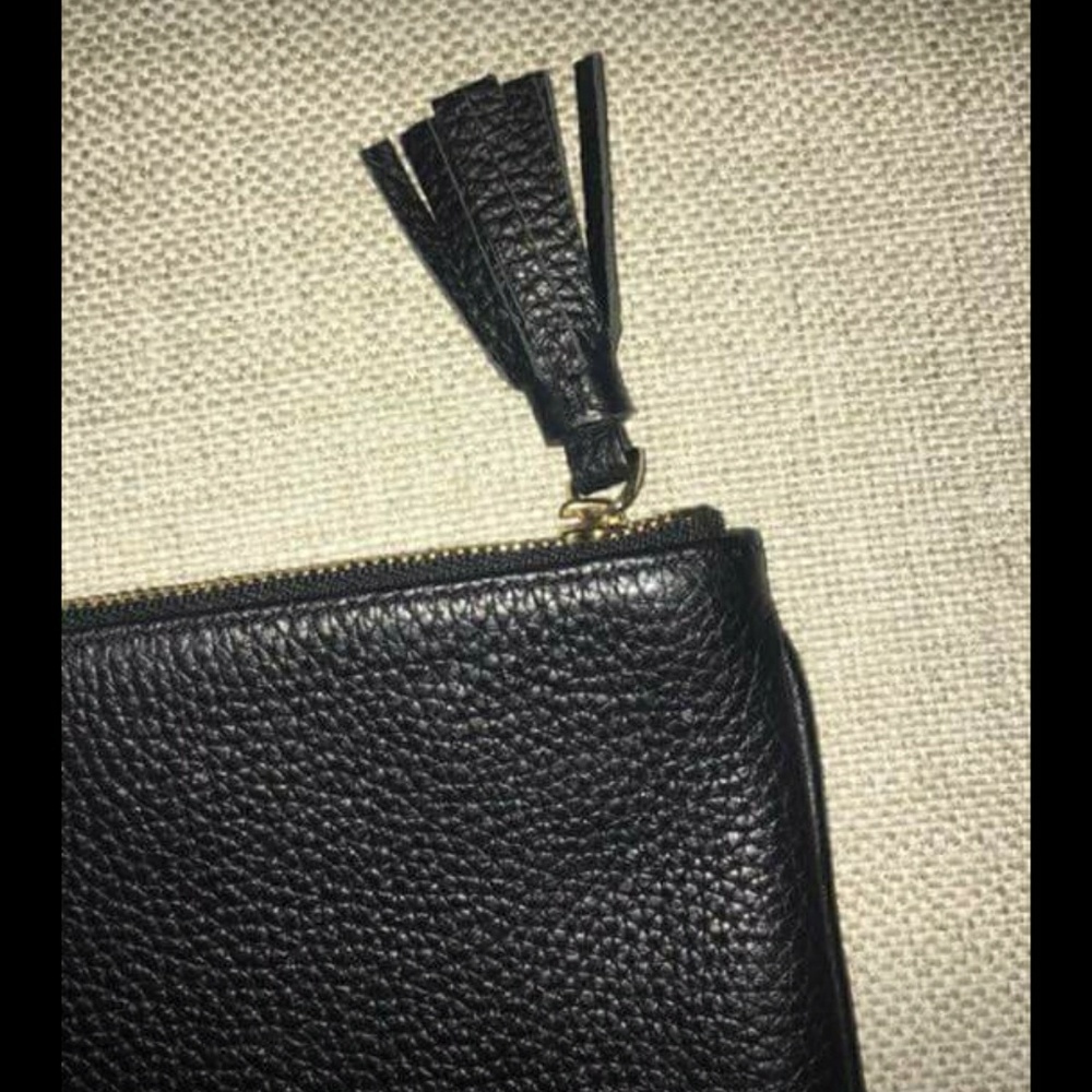 SOLD ♠️ SPADE BLACK LEATHER CLUTCH💋 - Picture 2 of 3